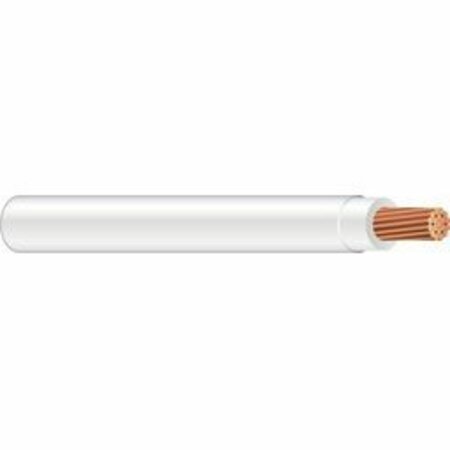 UNIFIED WIRE & CABLE 8 AWG UL THHN Building Wire, Bare copper, 19 Strand, PVC, 600V, White, Sold by the FT 000000000020489105
